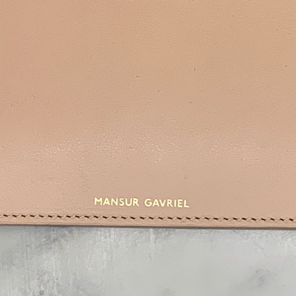 MANSUR GAVRIEL Vachetta Leather Tote Blush Pink With Matching Zip Pouch - Picture 5 of 15